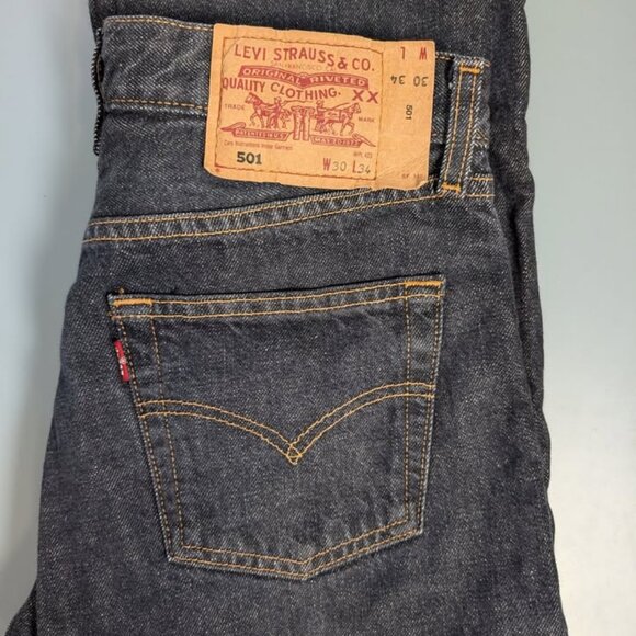 Vintage 90s Levi 501 0104 Straight-Leg Jeans W30 L34 - Picture 1 of 4